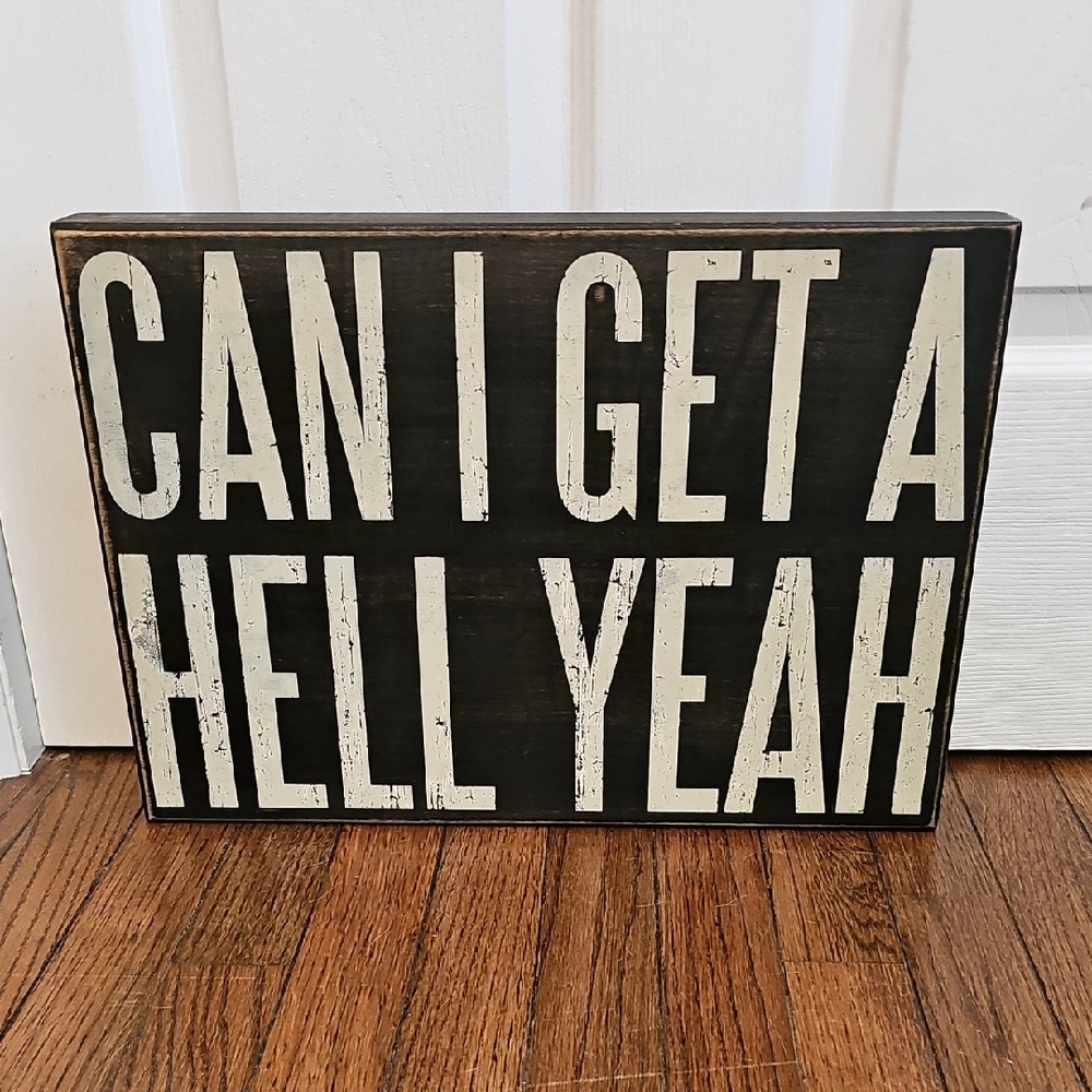 Black and White Decorative Sign